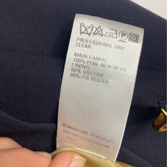 MARKS & SPENCER Vintage Navy with Gold Buttons Double-Breasted Jacket - Picture 15 of 16